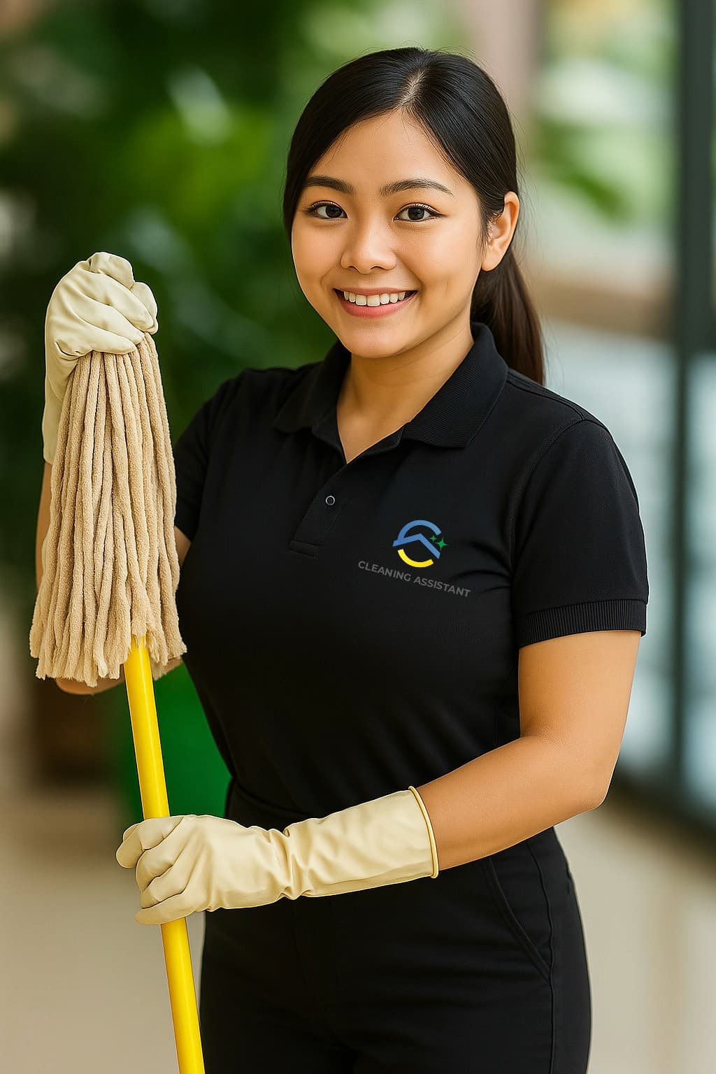 A trained, vetted Cleaning Assistant cleaner in Singapore